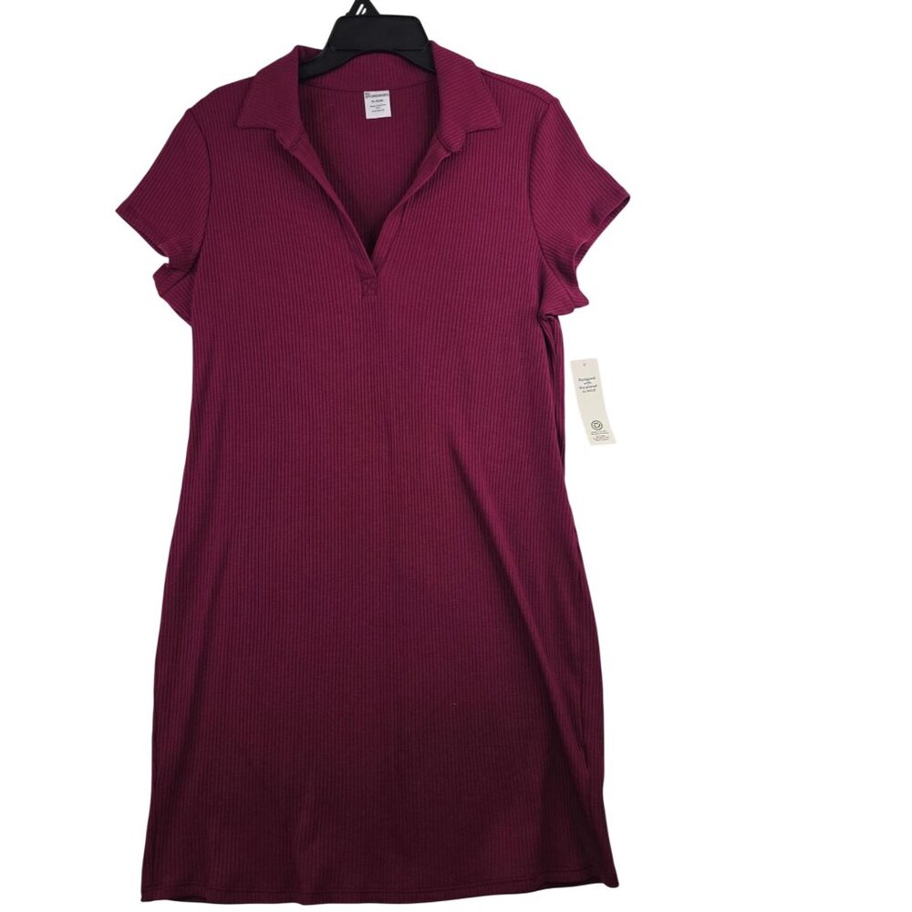 No Boundaries Juniors Y2K XLarge 16-18 Mini Polo Dress Ribbed Short Sleeve New